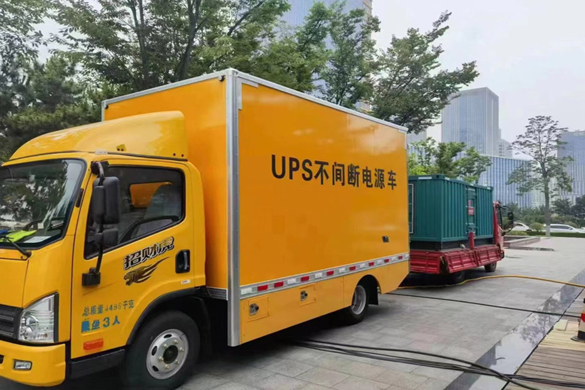 端州发电机租赁施工现场