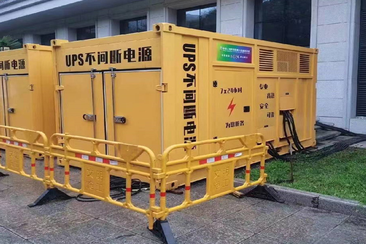 端州发电机租赁施工现场